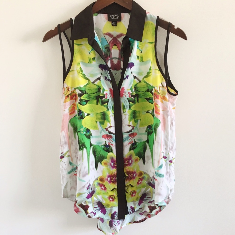 Prabal Gurung For Target Button Down Blouse - image 1